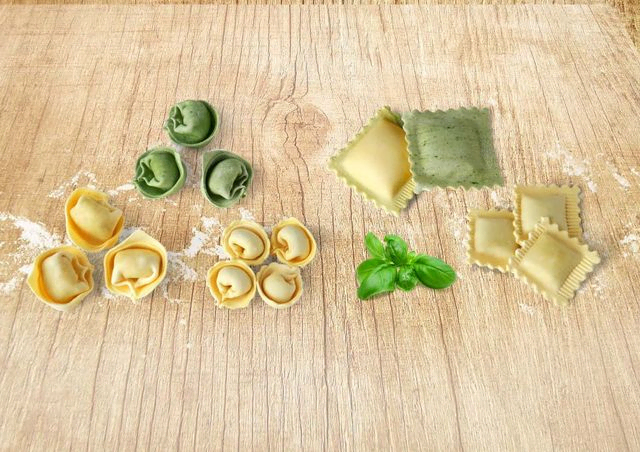 pastas rellenas de diferentes formas